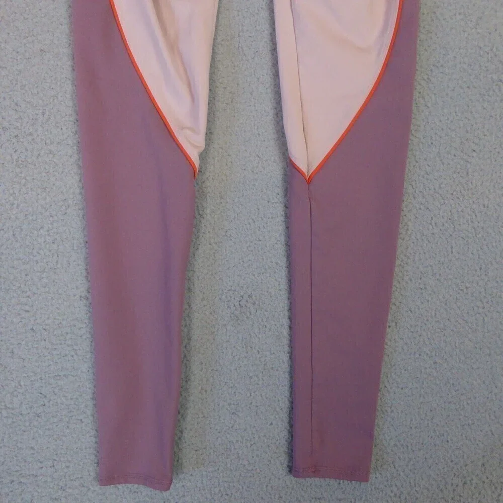 Fabletics Leggings Women's Small Purple Pink The Jessica High Waist Color Block